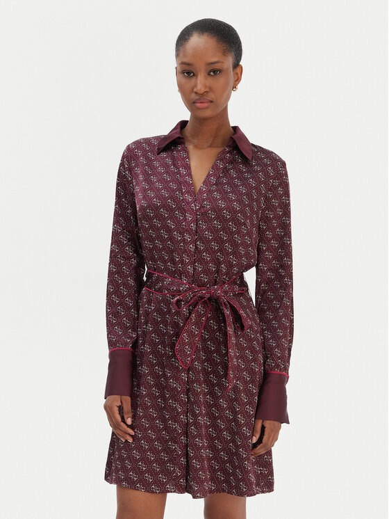 Kodas SUN15 Guess Marškinių tipo suknelė · Vyšninė · Mini