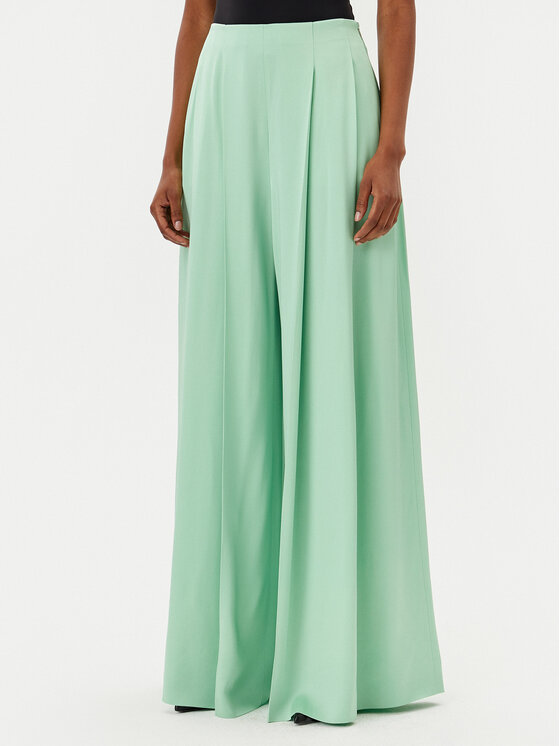 BOSS Palazzo kelnės · Žalia · Relaxed Fit