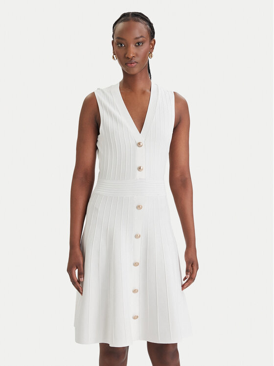 Guess Trikotažinė suknelė · Balta · Mini