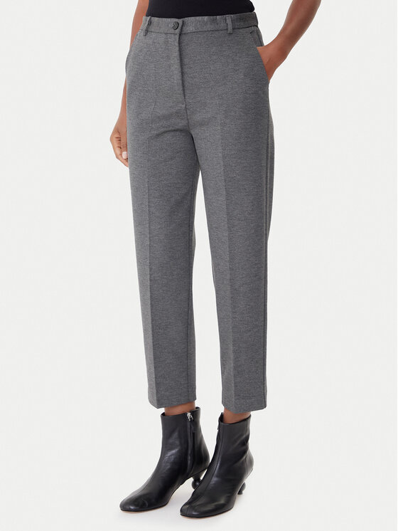 ViCOLO Medžiaginės kelnės · Pilka · Regular Fit