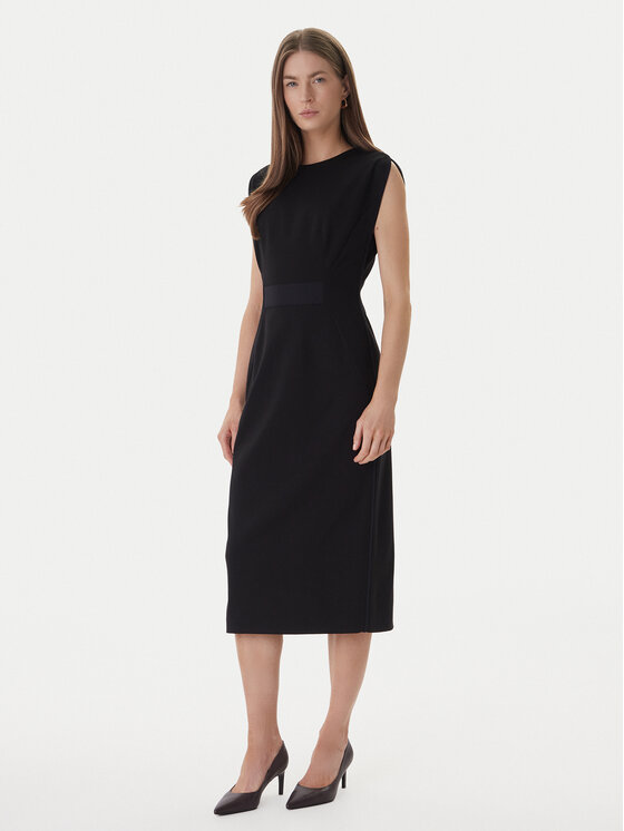 BOSS Kokteilinė suknelė · Juoda · Midi