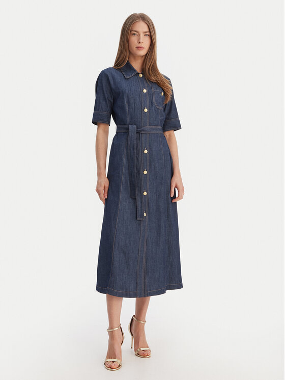 Luisa Spagnoli Džinsinė suknelė · Tamsiai mėlyna · Midi