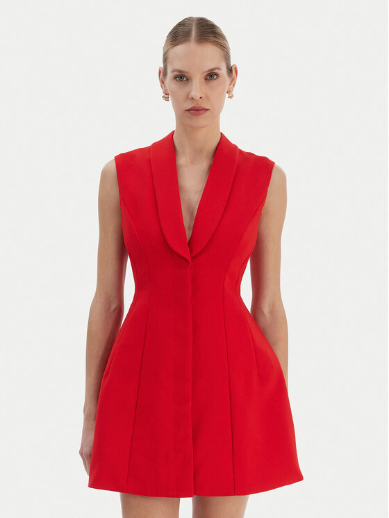 Bardot Kokteilinė suknelė · Raudona · Mini