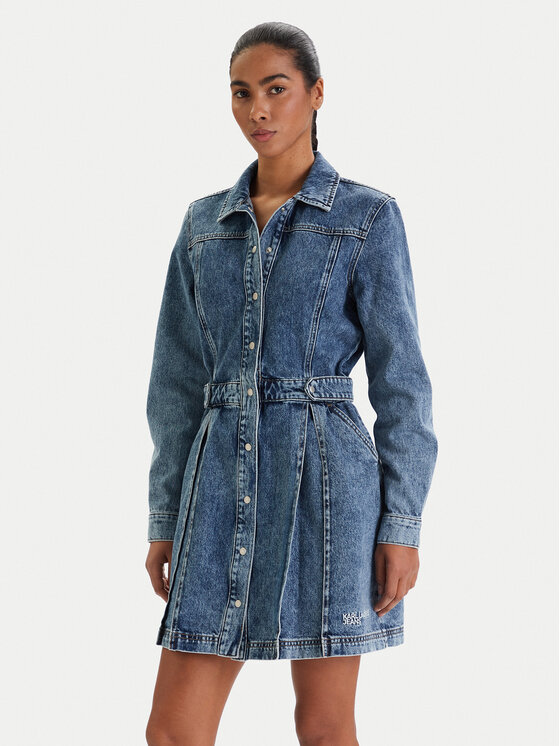Karl Lagerfeld Jeans Džinsinė suknelė · Mėlyna · Mini