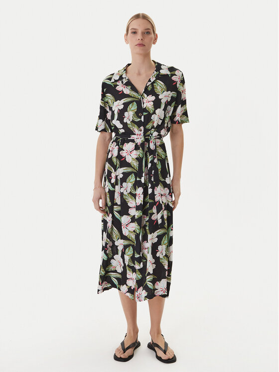 Roxy Marškinių tipo suknelė · Juoda · Midi