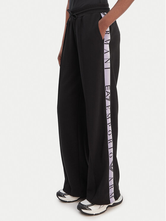 EA7 Emporio Armani Sportinės kelnės · Juoda · Relaxed Fit