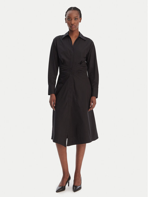 BOSS Marškinių tipo suknelė · Juoda · Midi