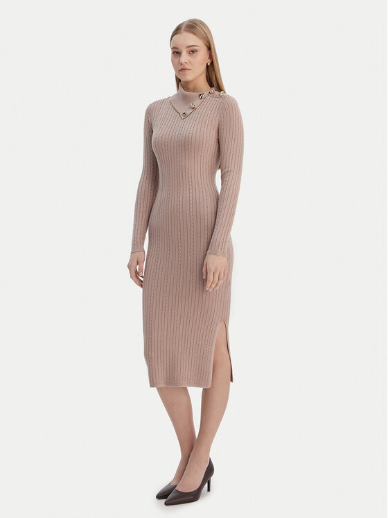 Guess Trikotažinė suknelė · Smėlio · Midi