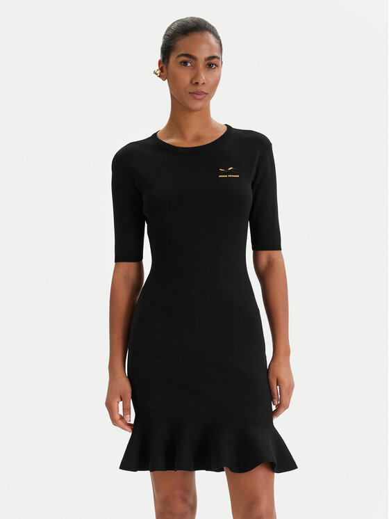 Armani Exchange Trikotažinė suknelė · Juoda · Mini