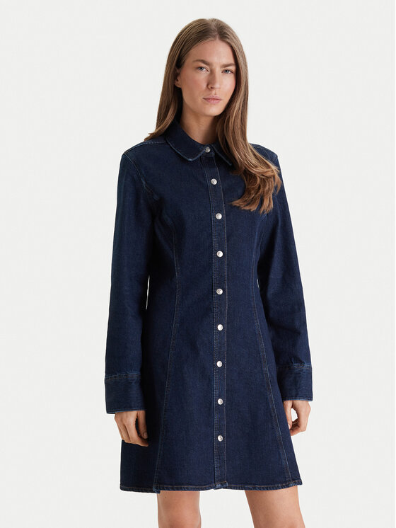 Calvin Klein Jeans Džinsinė suknelė · Tamsiai mėlyna · Mini