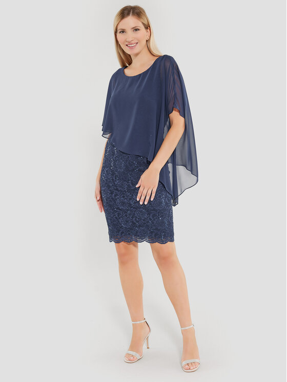 Swing Kokteilinė suknelė · Tamsiai mėlyna · Mini