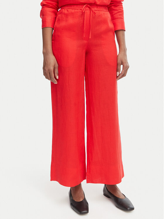 Tommy Hilfiger Medžiaginės kelnės · Raudona · Regular Fit