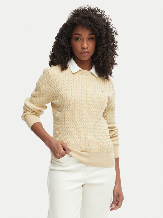 Tommy Hilfiger Megztinis · Smėlio · Regular Fit