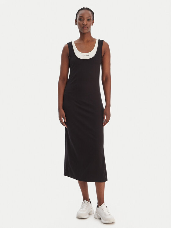 Calvin Klein Jeans Kasdieninė suknelė · Juoda · Midi