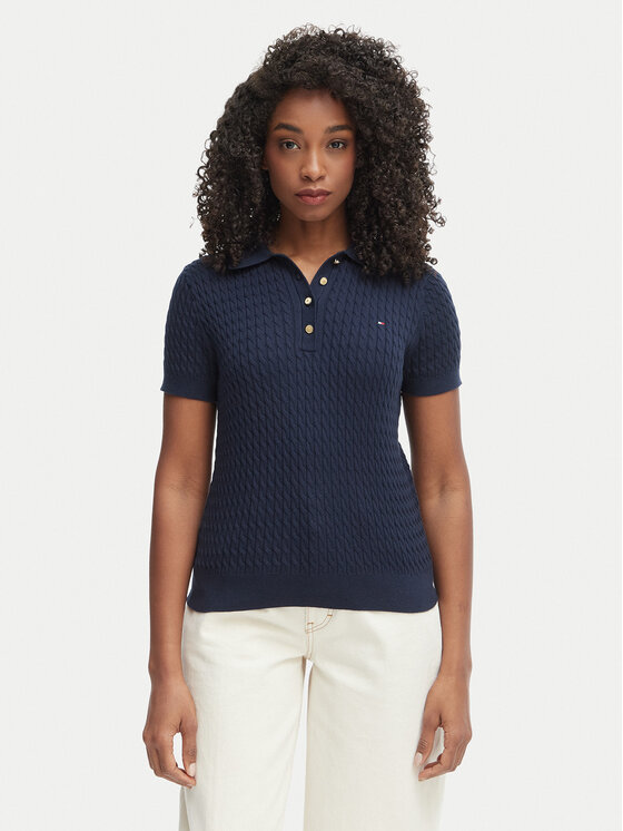 Tommy Hilfiger Megztinis · Tamsiai mėlyna · Regular Fit