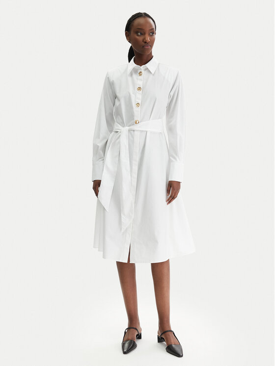 KARL LAGERFELD Marškinių tipo suknelė · Balta · Midi