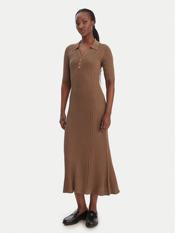 Tommy Hilfiger Trikotažinė suknelė · Ruda · Midi