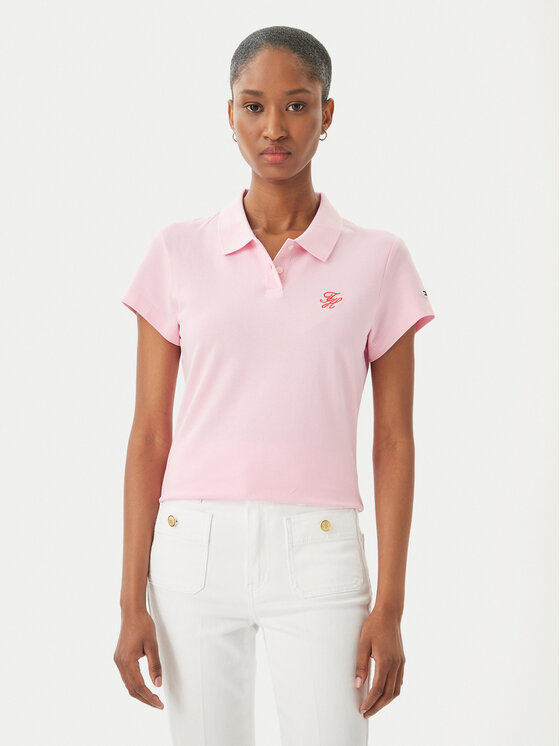 Tommy Hilfiger Polo marškinėliai · Šviesiai rožinė