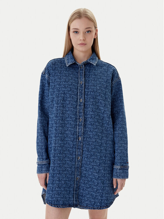 Tommy Jeans Džinsinė suknelė · Mėlyna · Mini