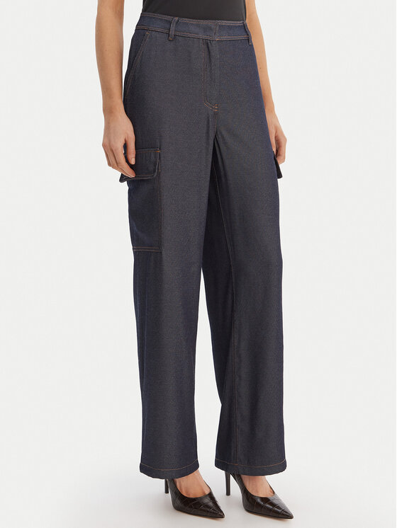 Guess Medžiaginės kelnės · Tamsiai mėlyna · Regular Fit