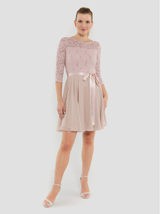 Swing Kokteilinė suknelė · Rožinė · Mini