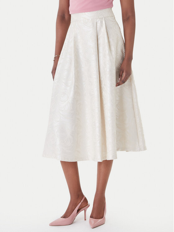 Rinascimento Trapecijos formos sijonas · Écru · Midi