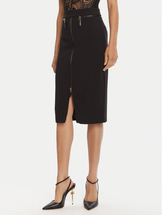 Elisabetta Franchi Tiesus sijonas · Juoda