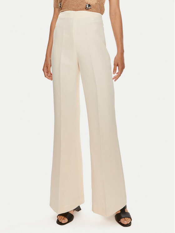 TWINSET Medžiaginės kelnės · Smėlio · Regular Fit