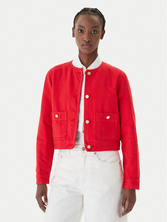 Tommy Hilfiger Džinsinė striukė · Oranžinė