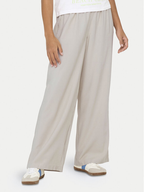 ONLY Medžiaginės kelnės · Smėlio · Regular Fit