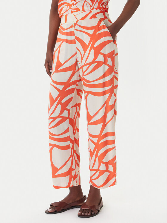 LOLA CASADEMUNT Medžiaginės kelnės · Oranžinė · Regular Fit