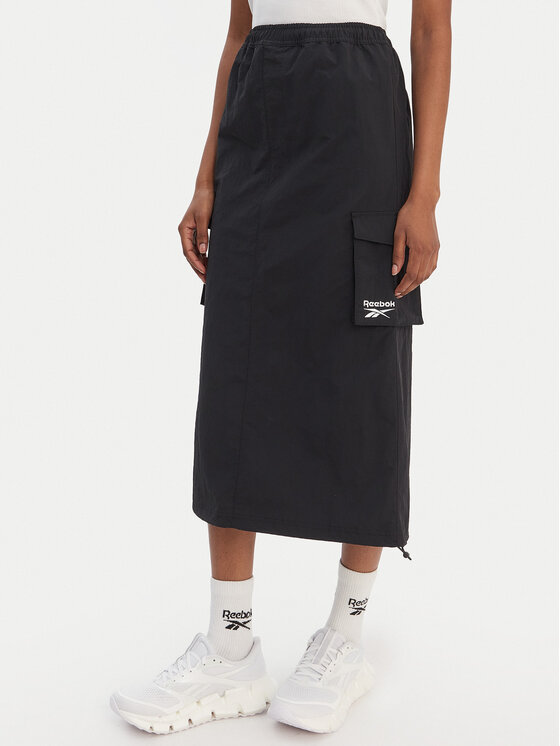 Reebok Midi sijonas · Juoda · Midi