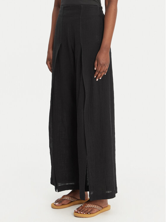 Banana Moon Medžiaginės kelnės · Juoda · Regular Fit