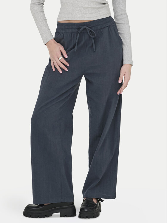 ONLY Medžiaginės kelnės · Mėlyna · Regular Fit
