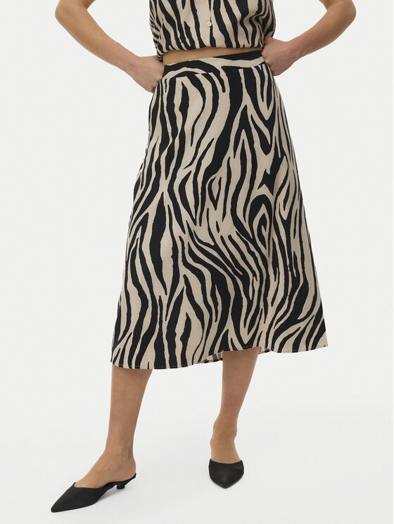 Vero Moda Midi sijonas · Juoda