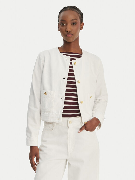 Tommy Hilfiger Džinsinė striukė · Balta