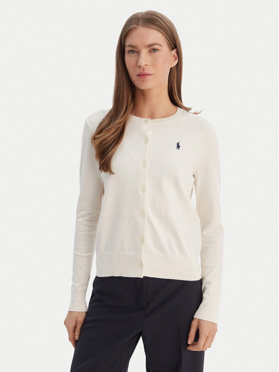 Polo Ralph Lauren Kardiganas · Écru · Slim Fit
