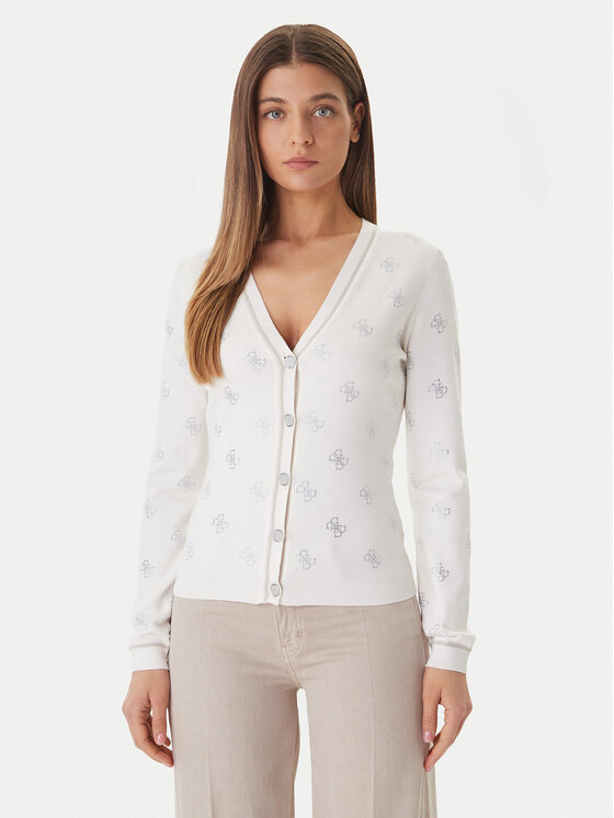 Guess Kardiganas · Balta · Regular Fit