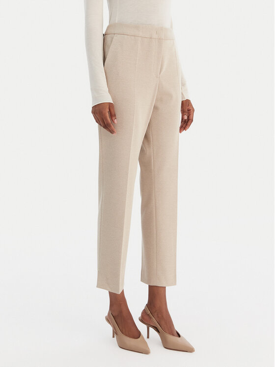 BOSS Medžiaginės kelnės · Smėlio · Slim Fit