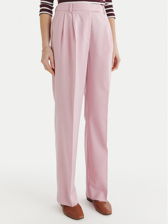 Tommy Hilfiger Medžiaginės kelnės · Rožinė · Regular Fit