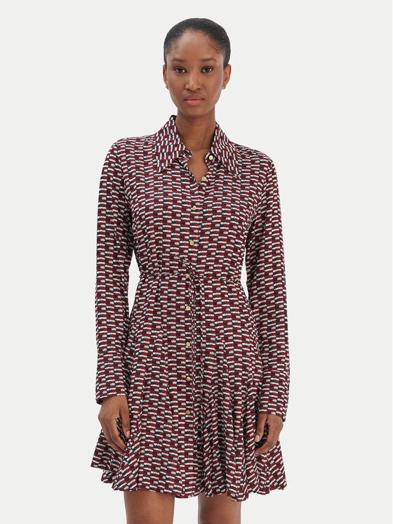 Tommy Hilfiger Marškinių tipo suknelė · Vyšninė · Mini