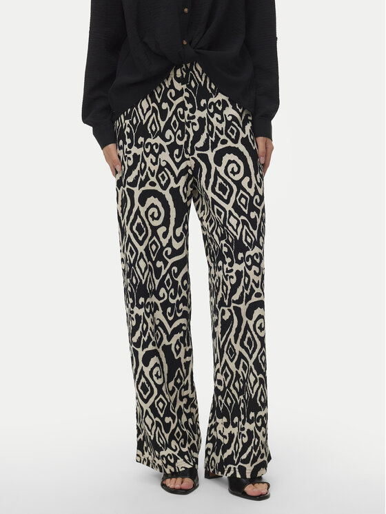 Vero Moda Medžiaginės kelnės · Smėlio · Regular Fit