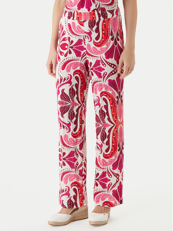 Morgan Medžiaginės kelnės · Rožinė · Regular Fit