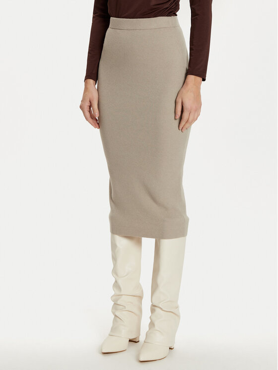 Vero Moda Tiesus sijonas · Pilka · Midi