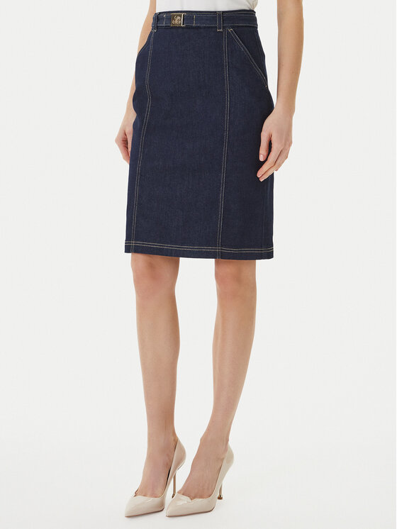 Luisa Spagnoli Džinsinis sijonas · Tamsiai mėlyna · Midi