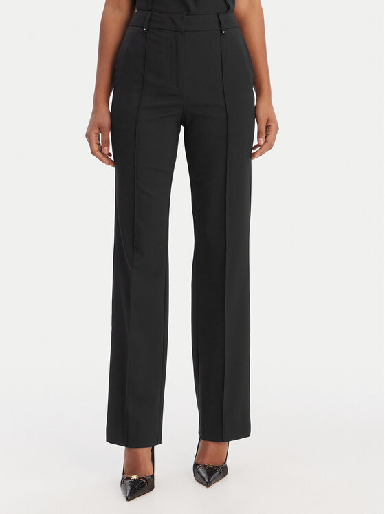 KARL LAGERFELD Medžiaginės kelnės · Juoda · Regular Fit