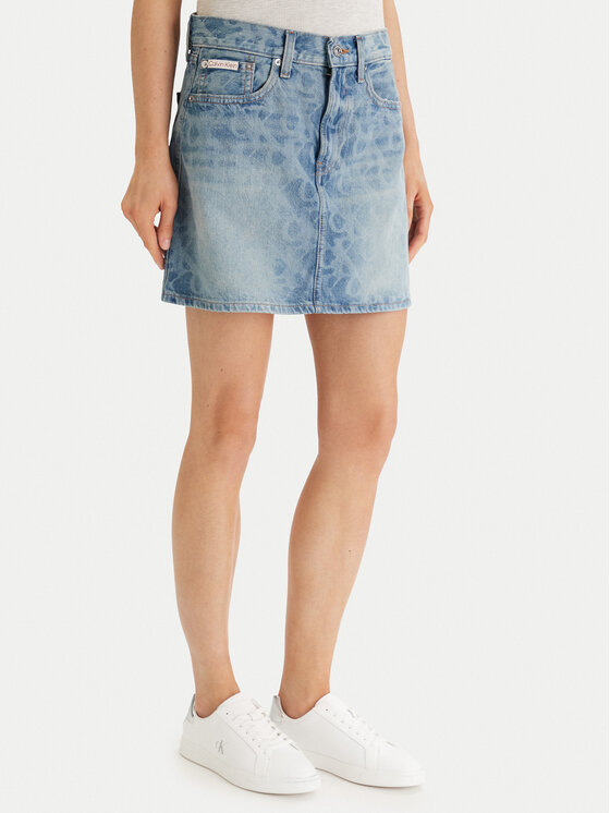 Calvin Klein Jeans Džinsinis sijonas · Mėlyna · Mini