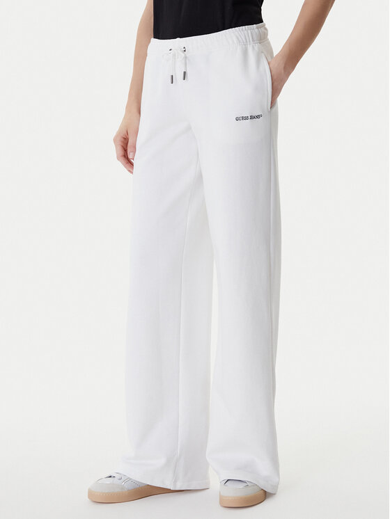 Guess Jeans Sportinės kelnės · Balta · Regular Fit