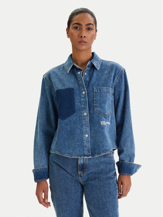 Karl Lagerfeld Jeans džinsiniai marškiniai  · Mėlyna