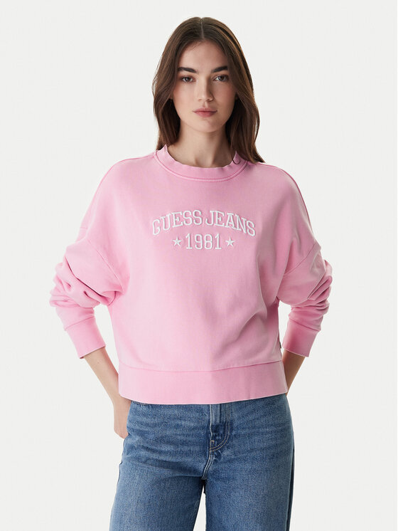 Guess Jeans Džemperis · Rožinė · Relaxed Fit